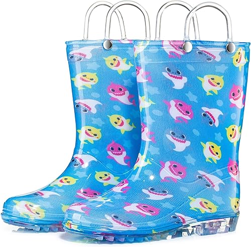Miniatura 2 de Nickelodeon Baby Shark - Botas de lluvia impermeables de PVC con asas fáciles de poner