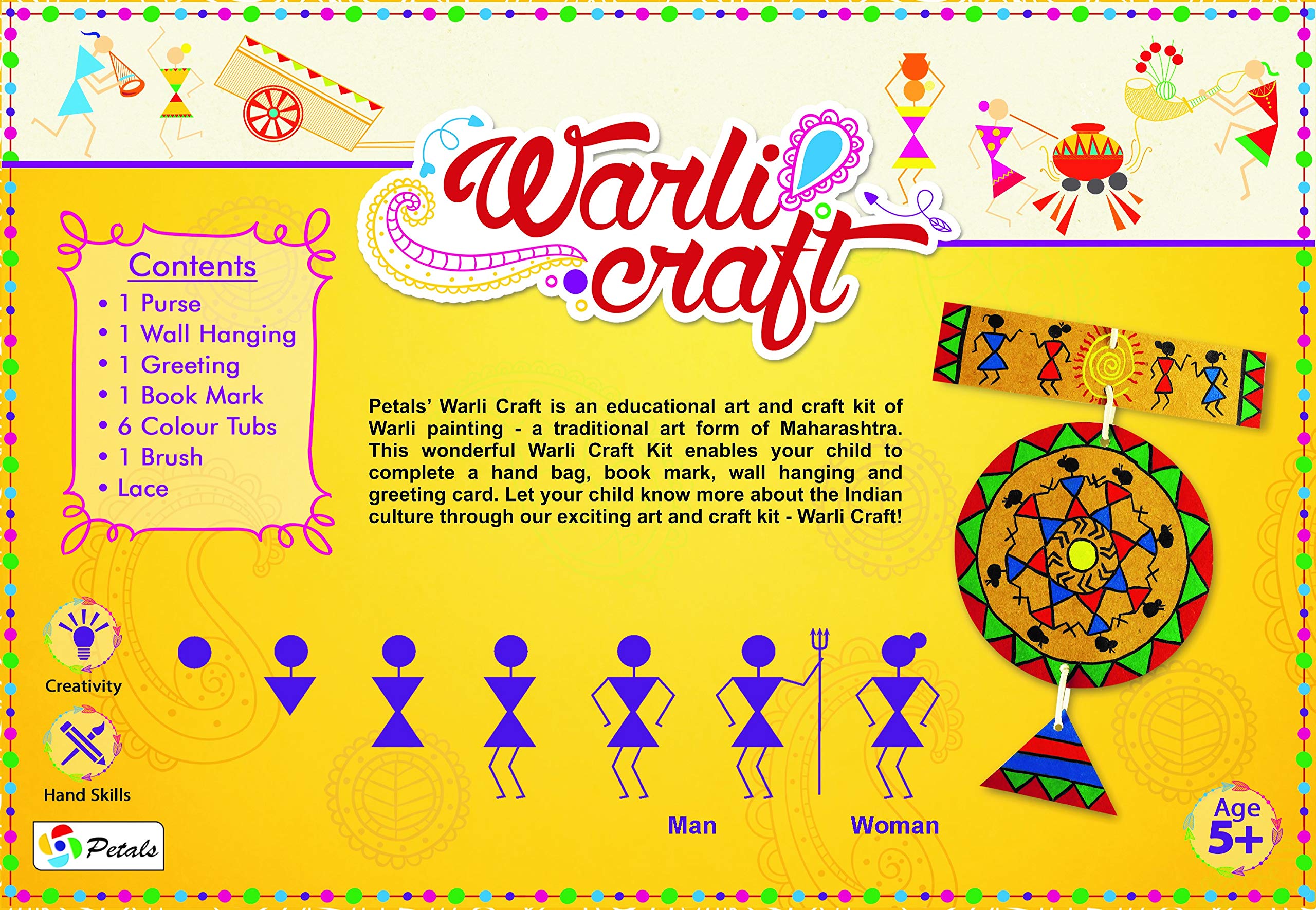 TOY FUN Warli Craft Art and Craft DIY Kit for Kids 5 Years and Above, Multicolor - Image 5 thumbnail