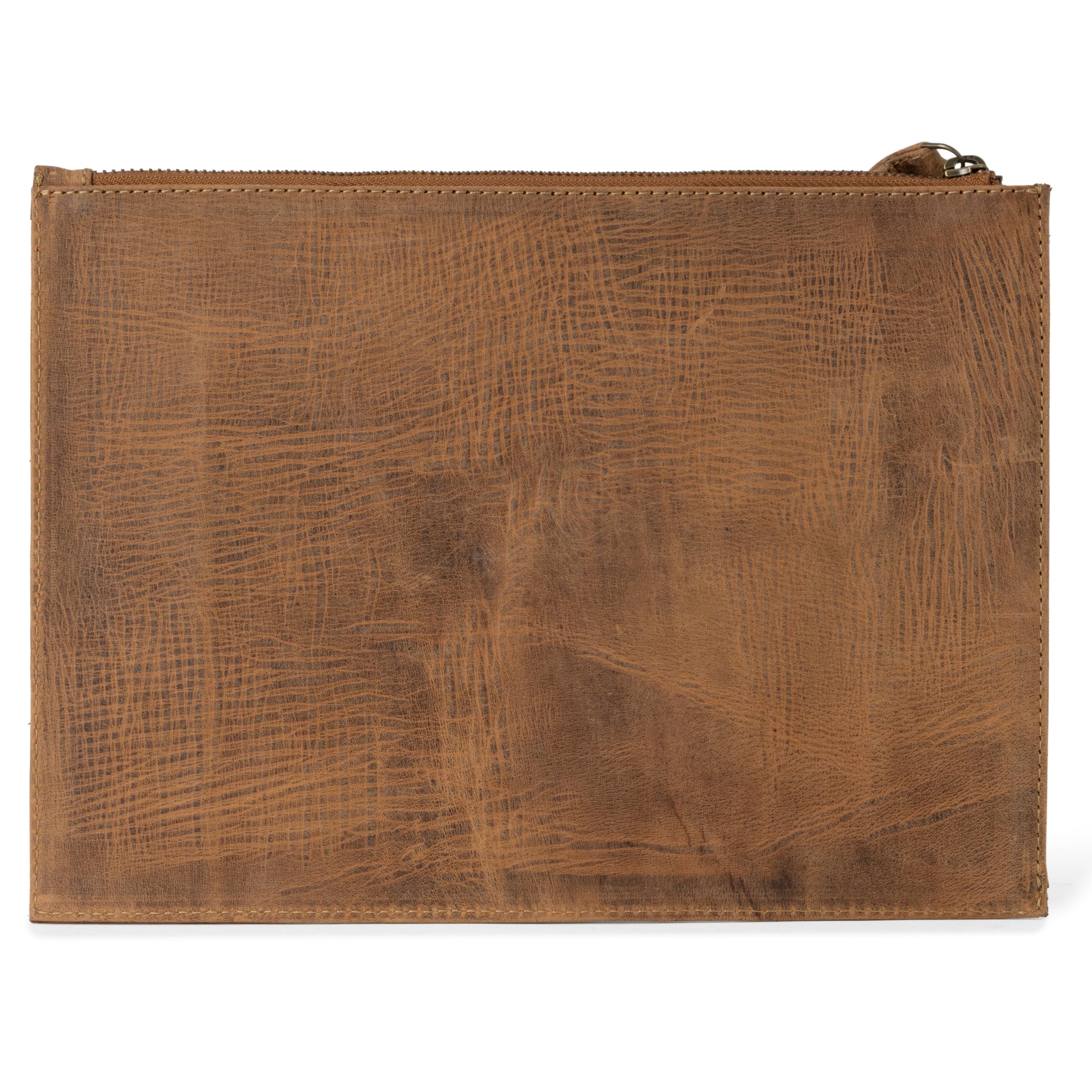 Berliner Bags Cartella Porta Documenti Dirk in Vera Pelle Bovina, Organizer con Zip e Laccetto da Polso per Passaporto e Documenti, Unisex – Noce