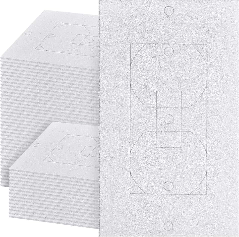Pacote com 75 gaxeta de isolamento para placa de parede Eva junta de parede substituição de espuma almofadas isolantes saída de isolamento isolamento tomada elétrica isolante segurança isolada interruptor de luz tampa