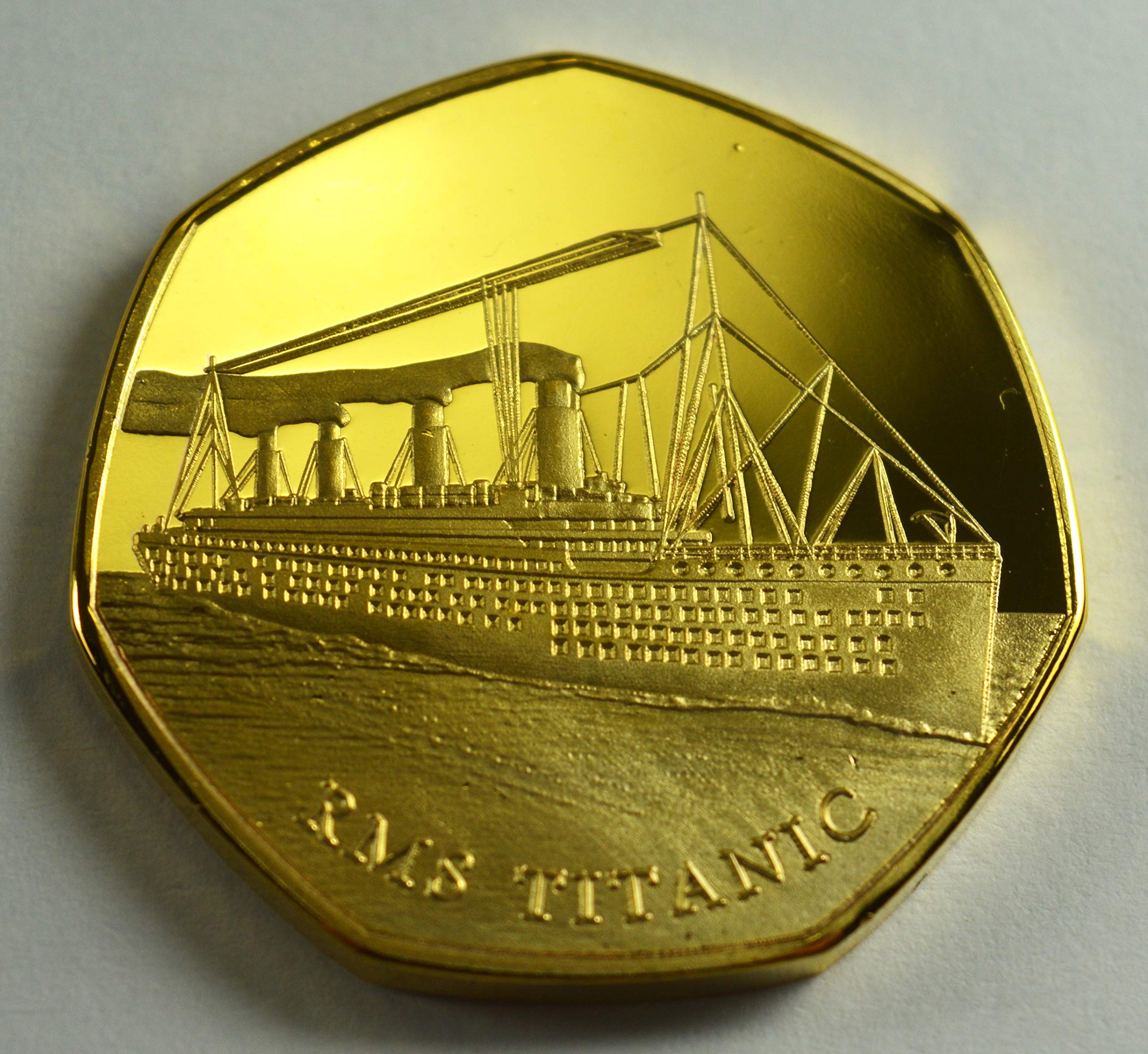 The Commemorative Coin Company White/Gold Rms Titanic, Star Line 24Ct Commemorative Coin Albums/50P Collectors, Coin Hunt