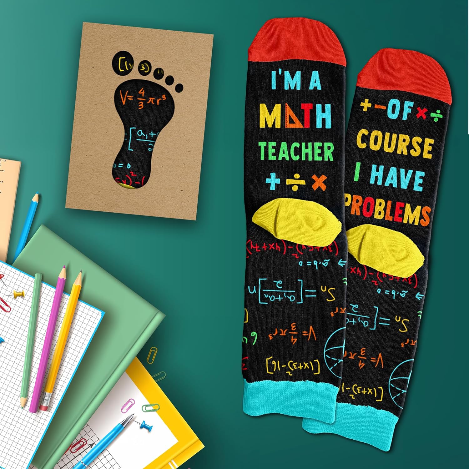 Math Teacher Gift - Comfortable Teacher Socks for Men and Women, Math-inspired Pattern, Unique Gift for Both Male and Female Teachers, Gifts for math Sock Enthusiasts. - Image 7