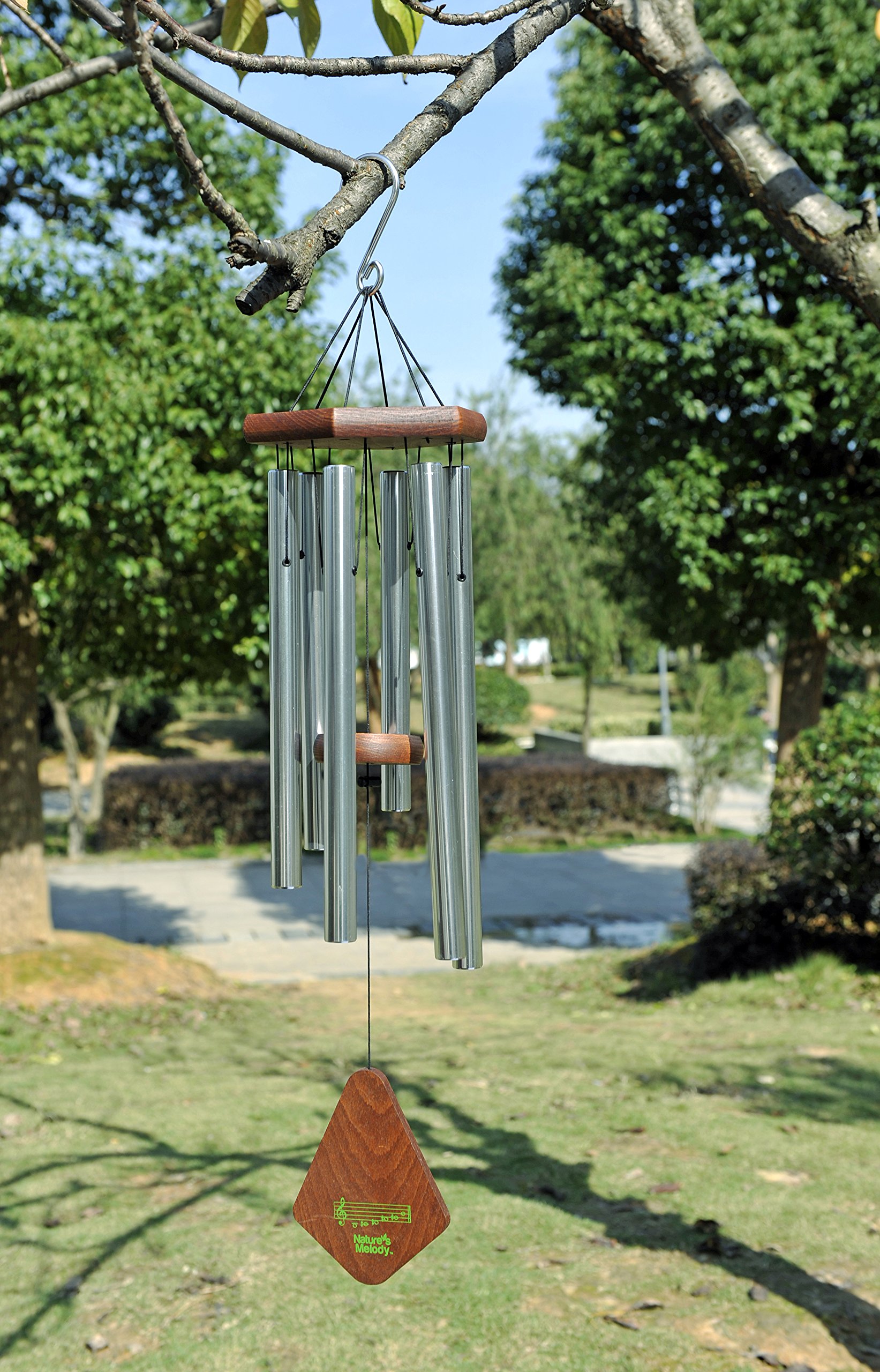 NATURE'S MELODY Kristallglas-Klangspiel, Ca. 27 Cm, Grau – Windspiel Mit Sanften Naturtönen
