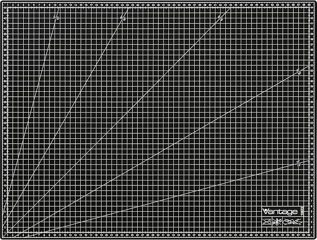 Vantage Self Healing Double-Sided Cutting Mat with Grid A2