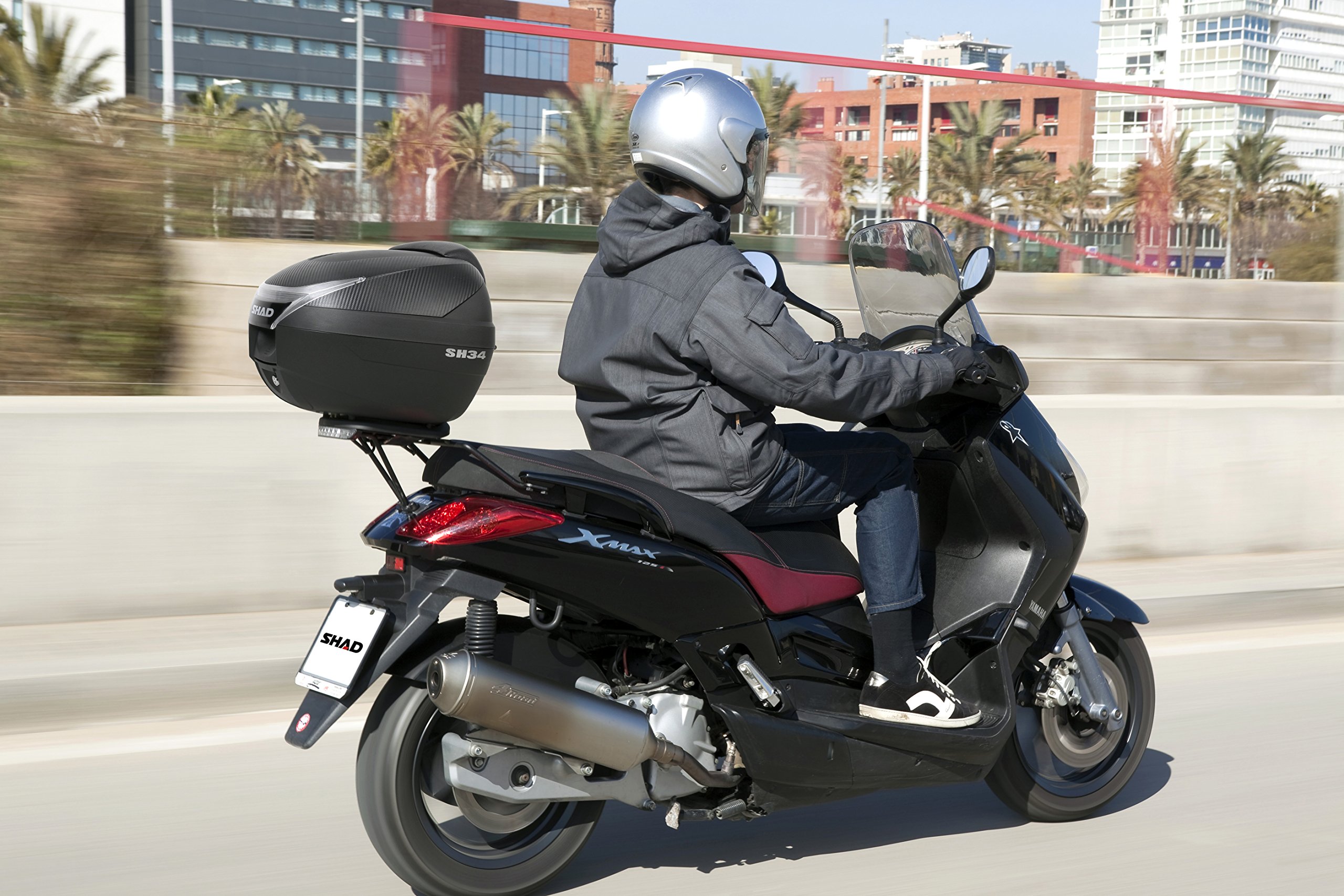 SHAD D0B34100 Baúl Moto SH34, Negro, 0