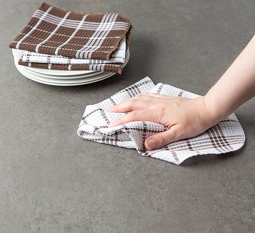 Miniatura 6 de J&M Home Fashions - Toalla de cocina de algodón con bucles de punto gofre