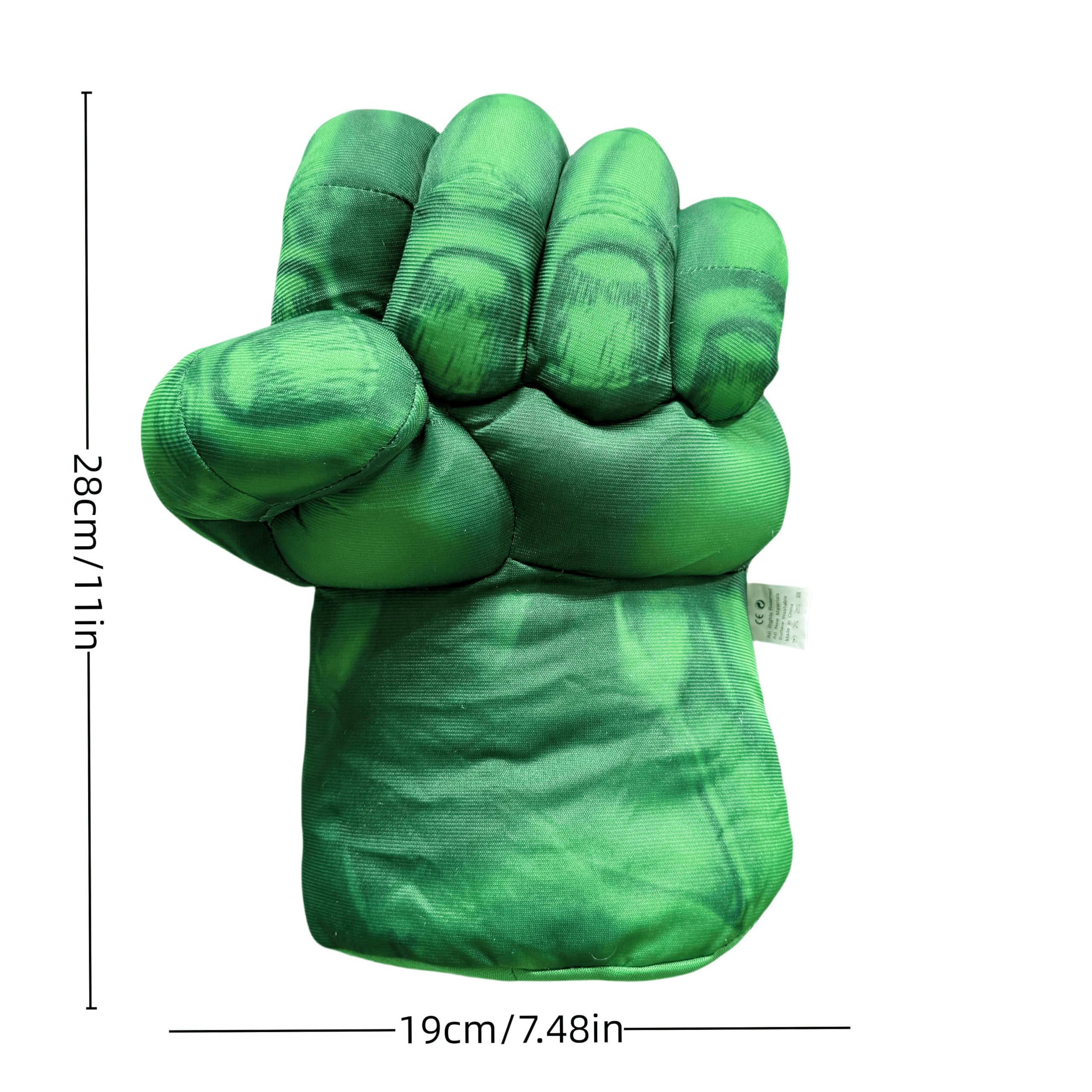 Gants de super-héros pour enfants, costumes de cosplay, poings de héros en peluche douce, cosplay, Halloween, jeu de rôle pour anniversaire, Noël pour garçons et enfants (vert)