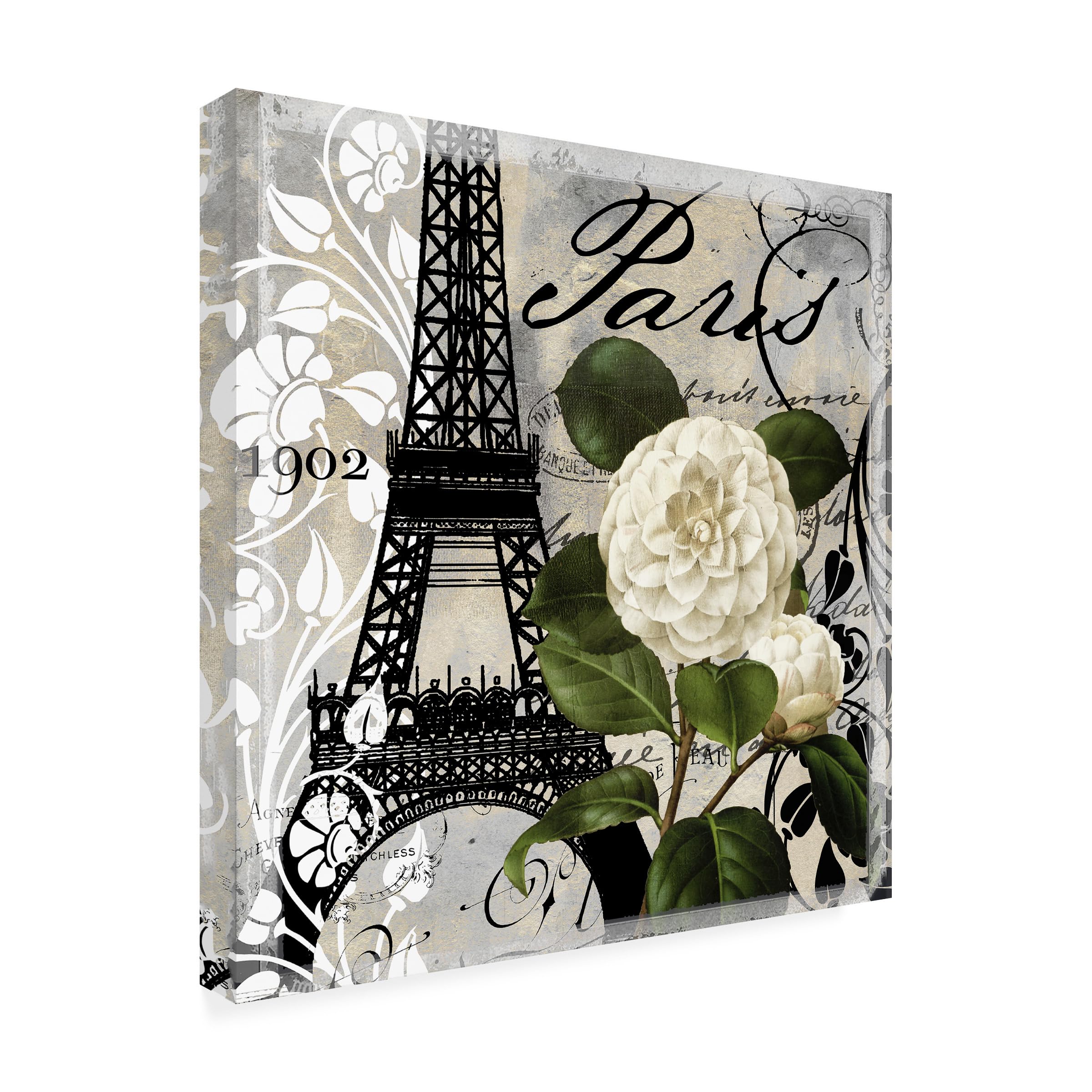 Wrapped Canvas Wall Art - Color Bakery Paris Blanc I Wall Art for Living Room Bedroom or Office