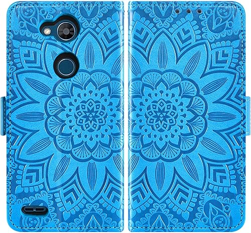 Miniatura 6 de Asuwish Funda de teléfono para LG X ChargeFiesta 2 LTEX Power 3X5LV7 con protector de pantalla de vidrio templado y cartera con tapa para tarjeta de