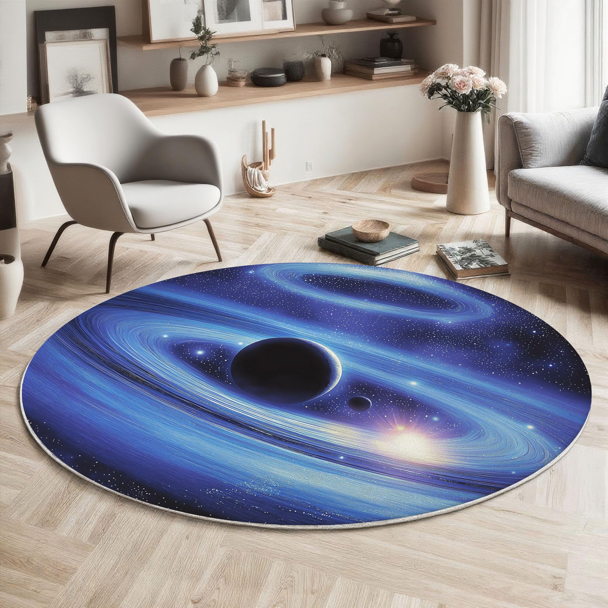 Tapis planète science-fiction pour créer un coin lecture cosmique en chambre