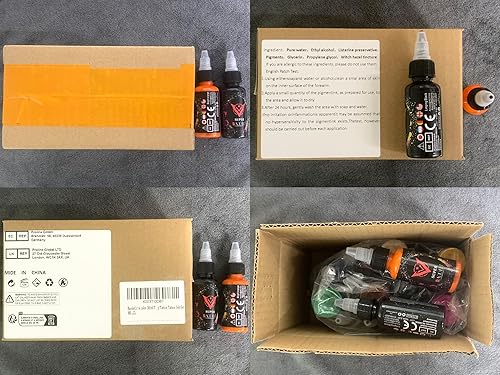 Miniatura 9 de BaodeLi Kit de tatuaje de tinta de tatuaje de 14 colores de 1.0 fl oz con pintura Microblade y tinta de tatuaje UV - Juego de tinta de tatuaje