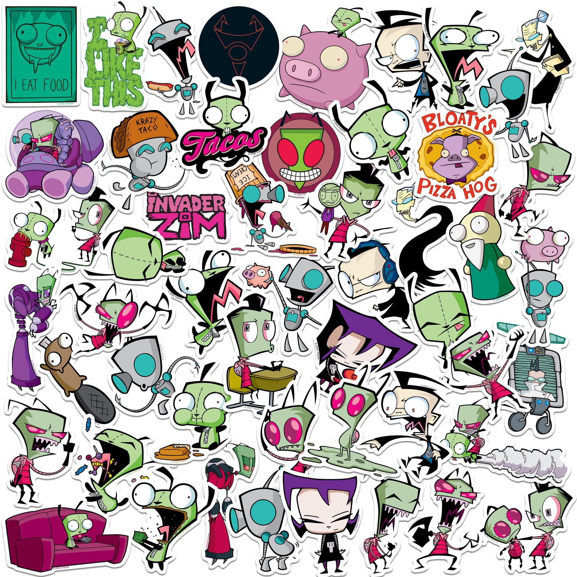 Invader インベーダー　wipeout ステッカーブックセット Amazon.com: Invader Zim 50ct Vinyl L, Scrapbooking, Tablet