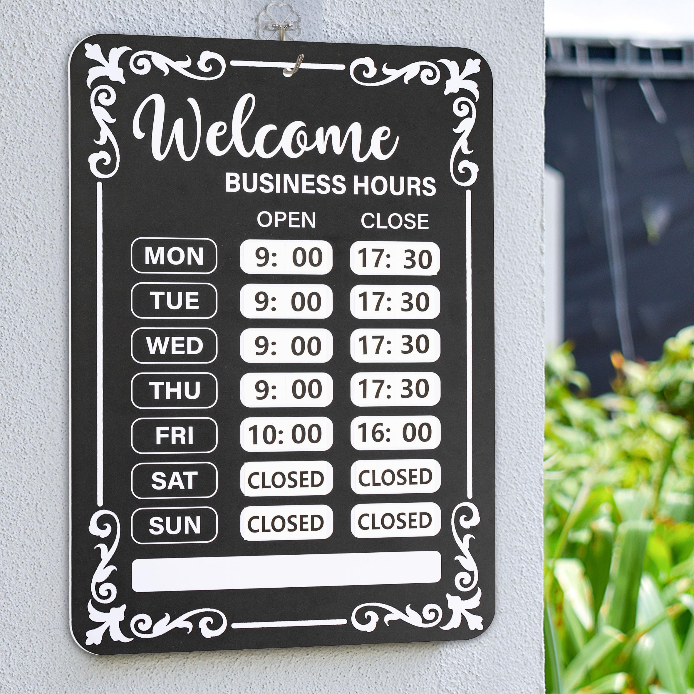 s For Business Lesnala Business Hours Sign Hanging Open And Closed Mark ...