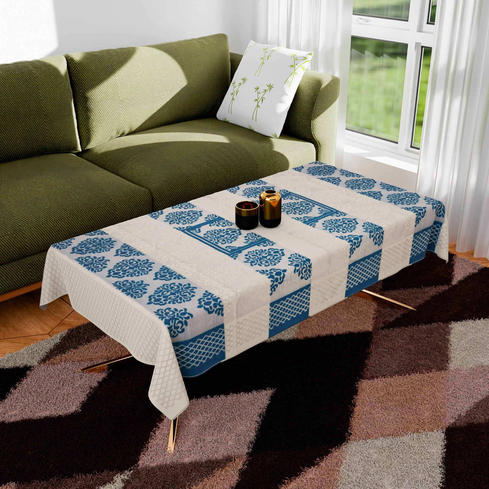 Kuber Industries Center Table Cover | Kitchen Dining Tablecloth | 4 Seater Center Table Cover | Center Table Cover for Hall Décor | Blue Star Patta Net Tablecloth | CTC | 60x40 | Cream (B0CJM25Y1T) Amazon Price History, Amazon Price Tracker