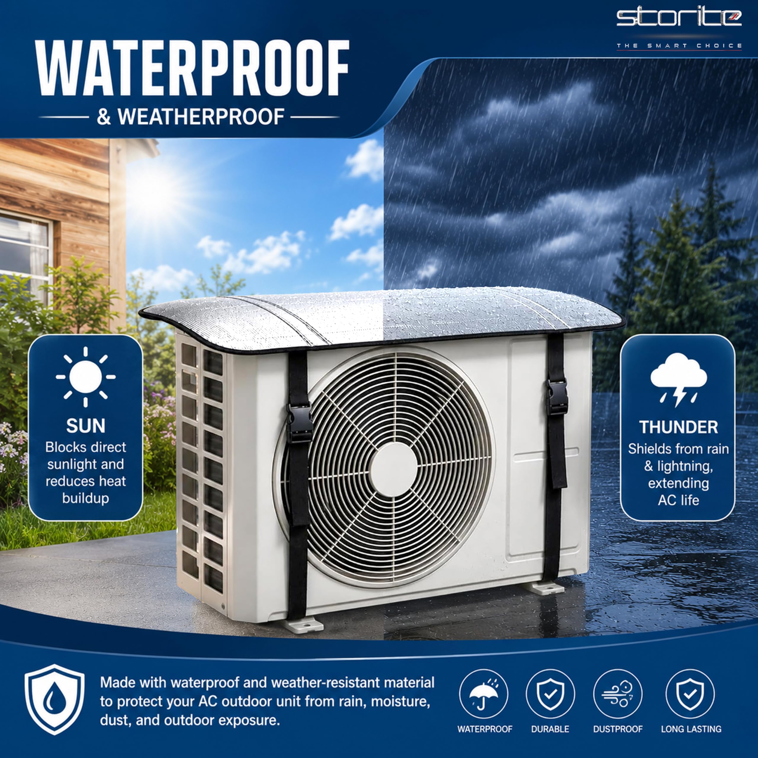 Storite AC Cover - Protect Your Outdoor Unit -3 Storite AC Cover - Protect Your Outdoor Unit -3