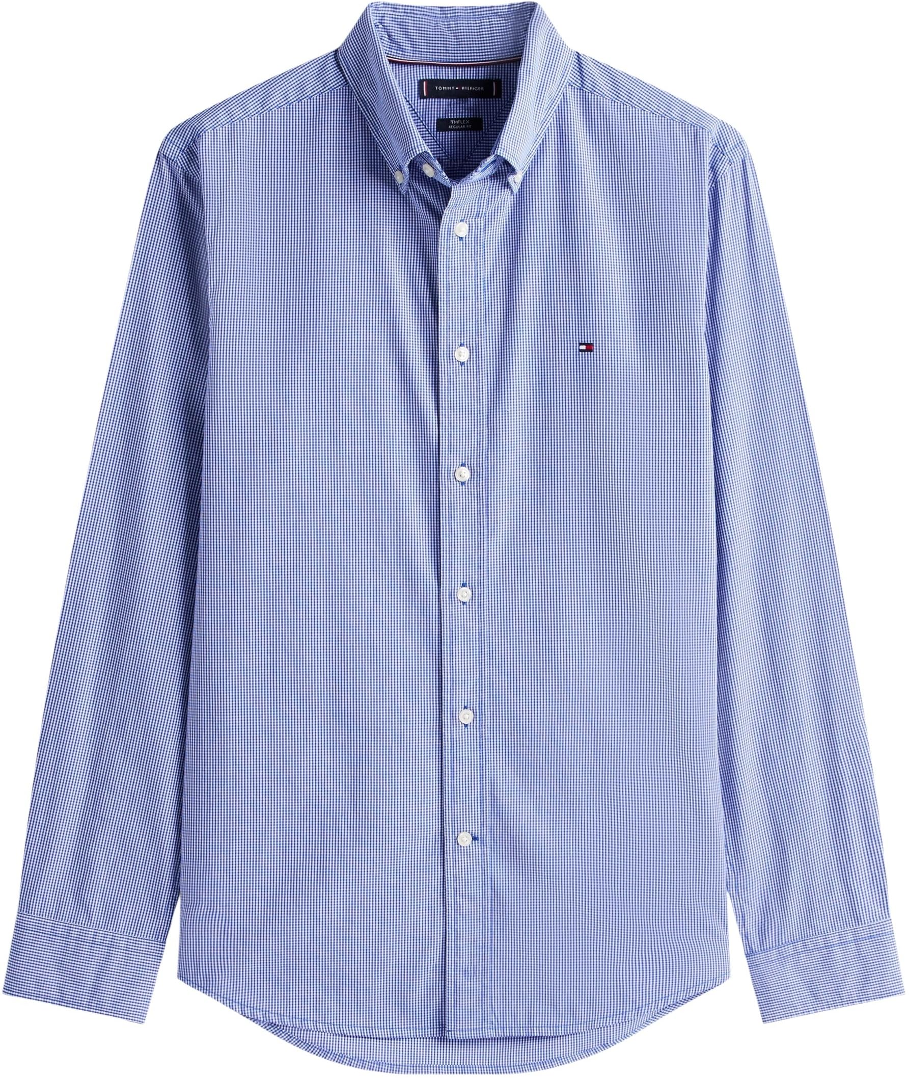 Tommy Hilfiger Herren Flex Poplin Micro Gingham Shirt Mw0mw40457 L/S Shirt (1er Pack)