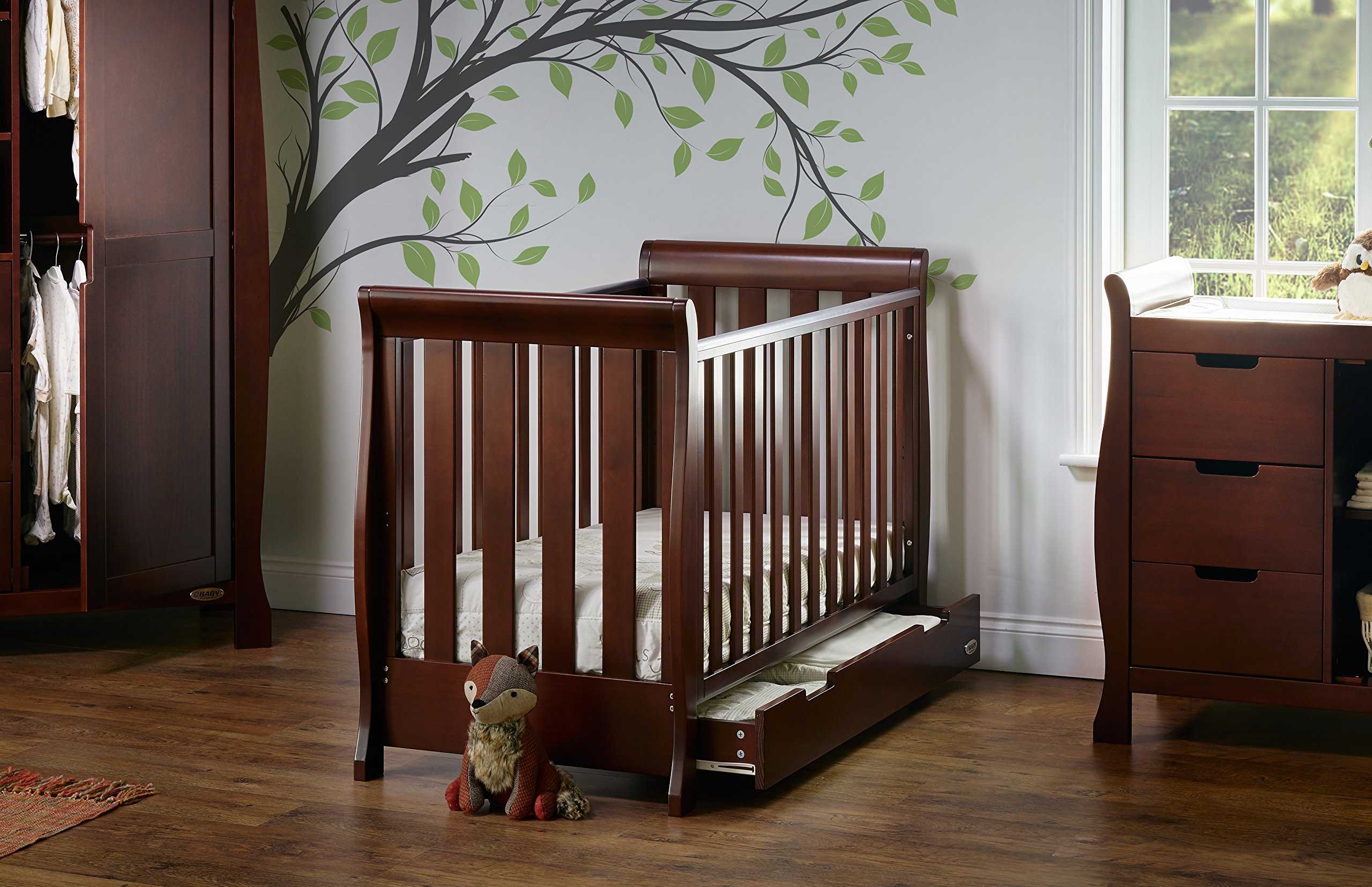 Obaby Stamford Sleigh Cot Bed Walnut Lincoln Sleigh Cot Bed Online