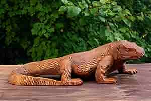コモドドラゴン 木製  インテリア アジアン雑貨 バリ 木彫り 動物 オブジェ 木彫りのコモド