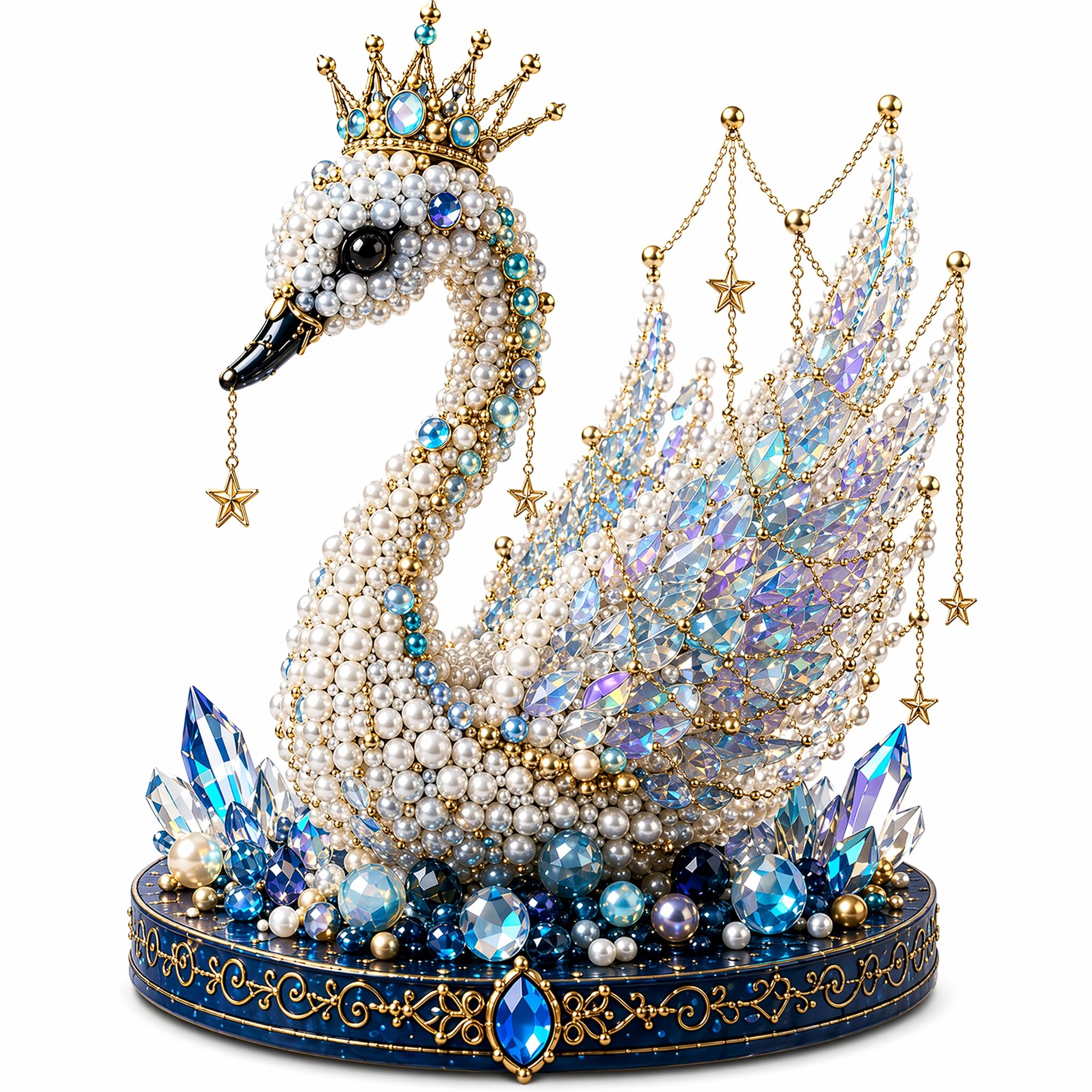 BRTNUP Moon & Stars Series DIY Bead Kit for Beginners, Swan 3D Beaded Kit