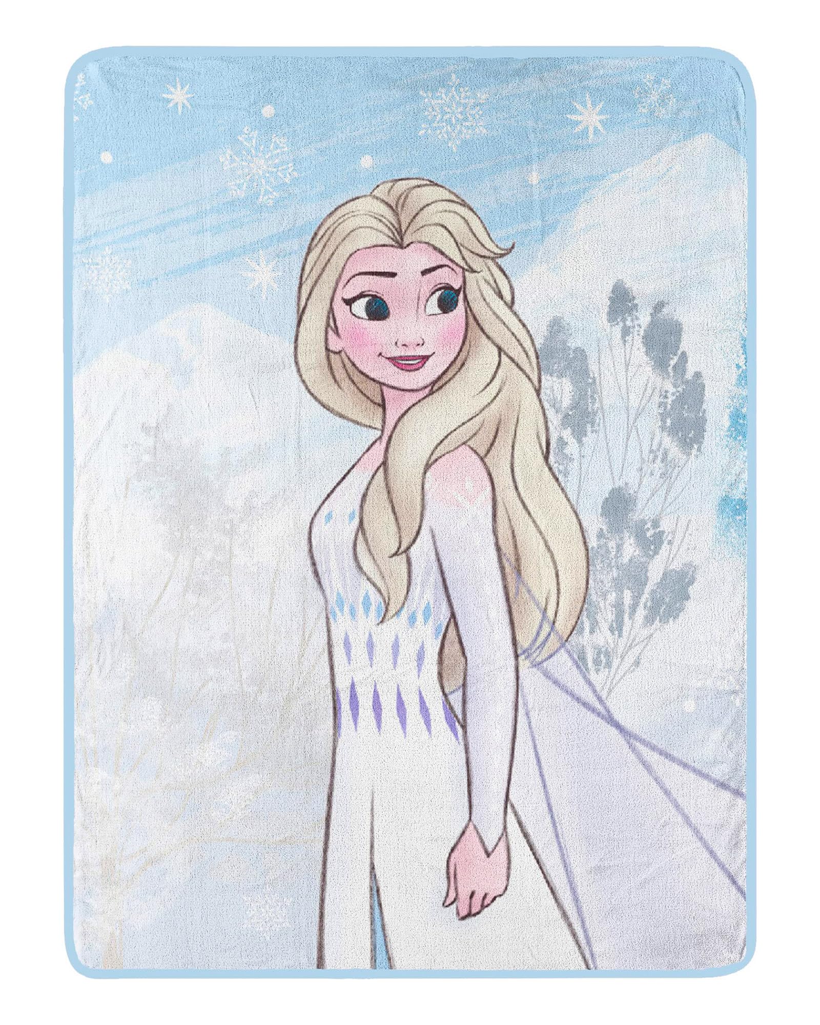 Northwest Frozen Micro Raschel Throw Blanket, 46" x 60", Snowscape