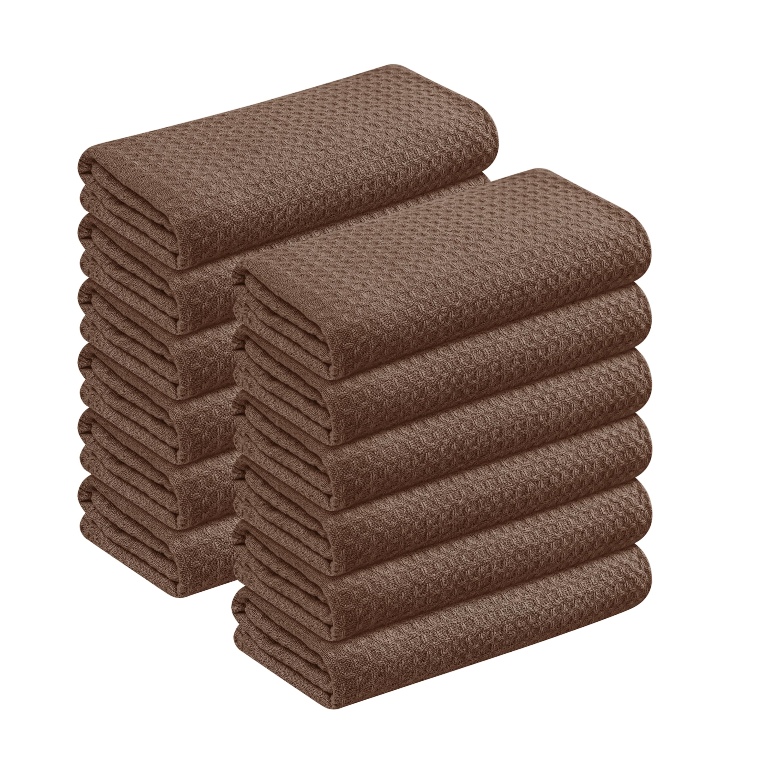 Strofinaccio da cucina a nido d'ape in 100% cotone, morbido e assorbente, ad asciugatura rapida, per la pulizia delle mani, multiuso, bar, strofinacci da tè, 40,6 x 66 cm, set da 12,