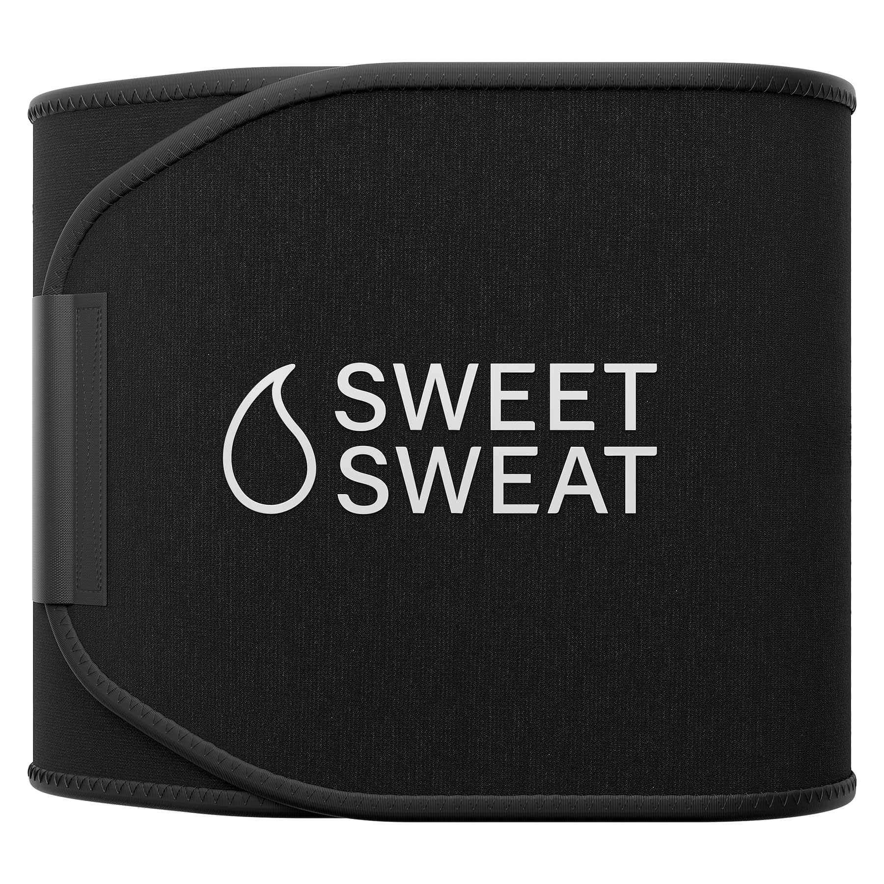 Sports Research Sweet Sweat Waist Trimmer 'Xtra-Coverage' Belt | Premium Waist Trainer with more Torso Coverage for a Better Sweat! (Small) Black