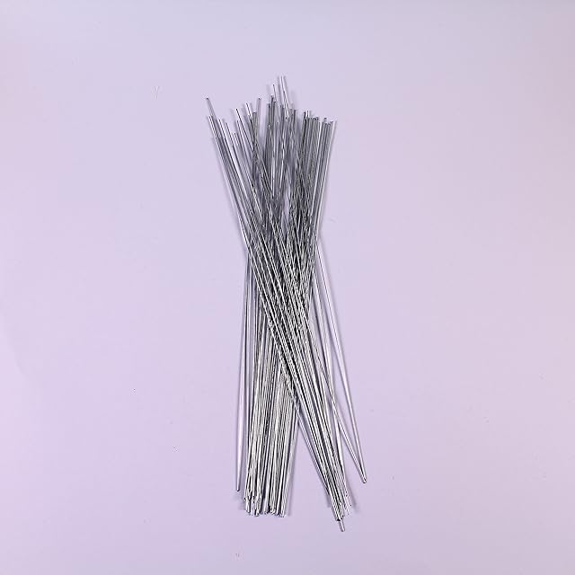 Galvanised Steel Silver Florist Wire Flexible for Modelling 30cm Long 75g Pack of 50 by BCreative ®