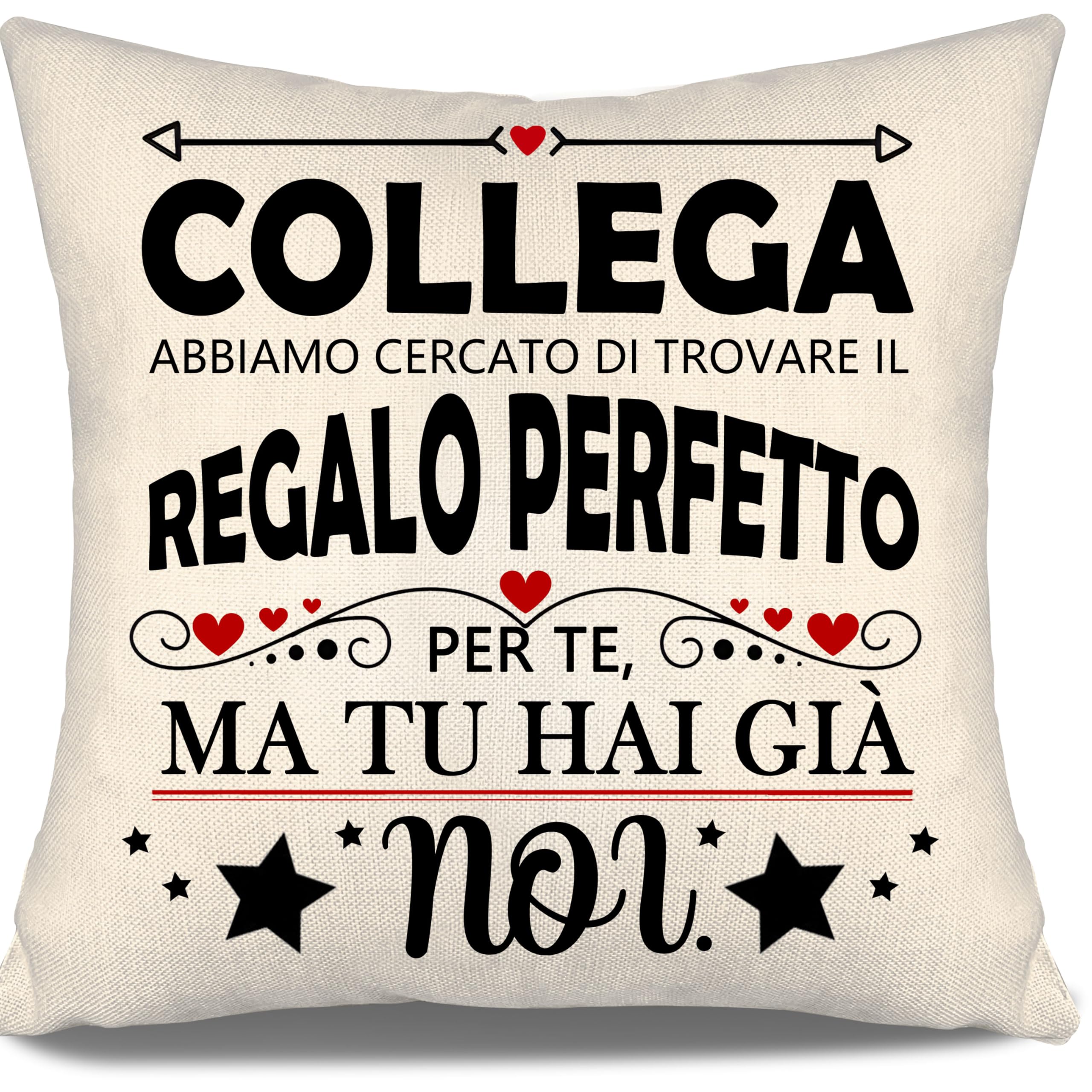 Aosumin Collega abbiamo cercato di trovare il regalo perfetto per te ma tu hai già noi Divertenti copricuscini per colleghi Miglior regalo di compleanno per colleghi Regalo di Natale(collega-b)