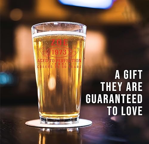 Miniatura 2 de Vaso de cerveza impreso personalizado de 16 onzas – Regalos personalizados para hombres y mujeres, hermano, mamá, papá, taza para beber con nombre