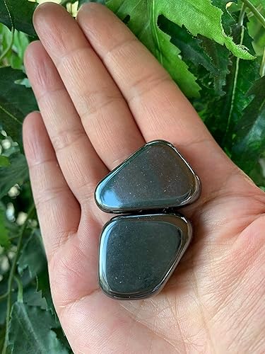 Miniatura 4 de GAF TREASURES Piedras pulidas de hematita magnética al por mayor, piedras preciosas magnéticas naturales pulidas, cristales curativos de hematita