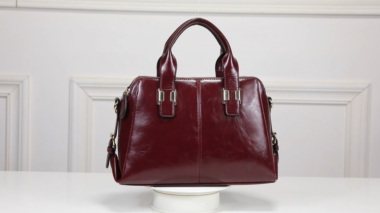 Bolso Satchel para mujer de cuero sintético con asa superior miniatura 7