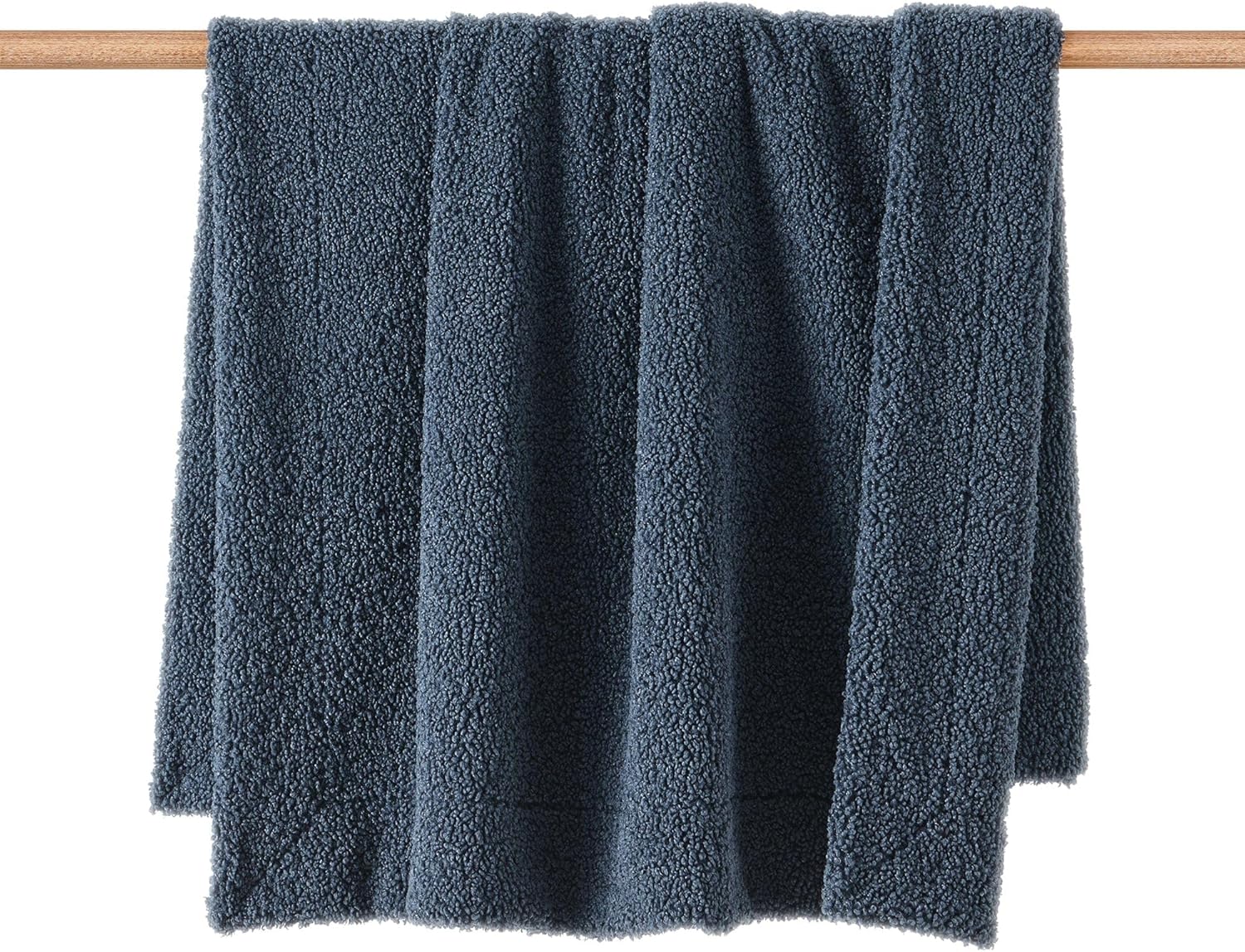 HiEnd Accents Teddy Throw Blanket, 60x90 inch, Dark Oak, Oversized Boucle Throw Blanket, Soft Cozy Classic Chic Casual Heavy Blanket, Modern Rustic Plush Comfy Warm Blanket for Bed, Sofa