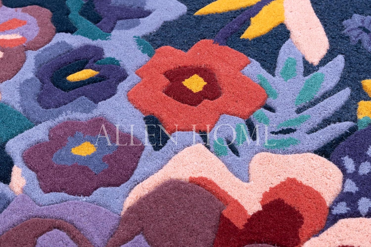 Jardin Wool Area Rugs by Allen Home - Durable - 100% Wool, Hand Tufted - Living Room, Dining Room, Bedroom, and Entryway Area Rugs - 6’ x 9’