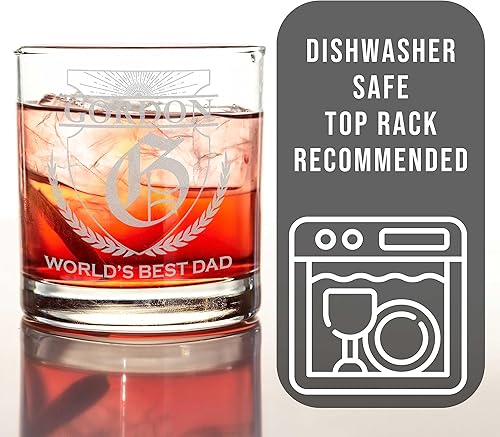 Miniatura 6 de Vaso de whisky grabado para el día del padre personalizado de 11 onzas, vasos de bourbon grabados para papá, regalos de padrinos de boda, cócteles