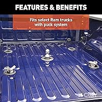 Vista 6 de CURT 60617 Anclajes de cadena de seguridad de cuello de cisne con sistema de disco OEM, 30K, Select Ram 2500, 3500, recubrimiento en polvo negro