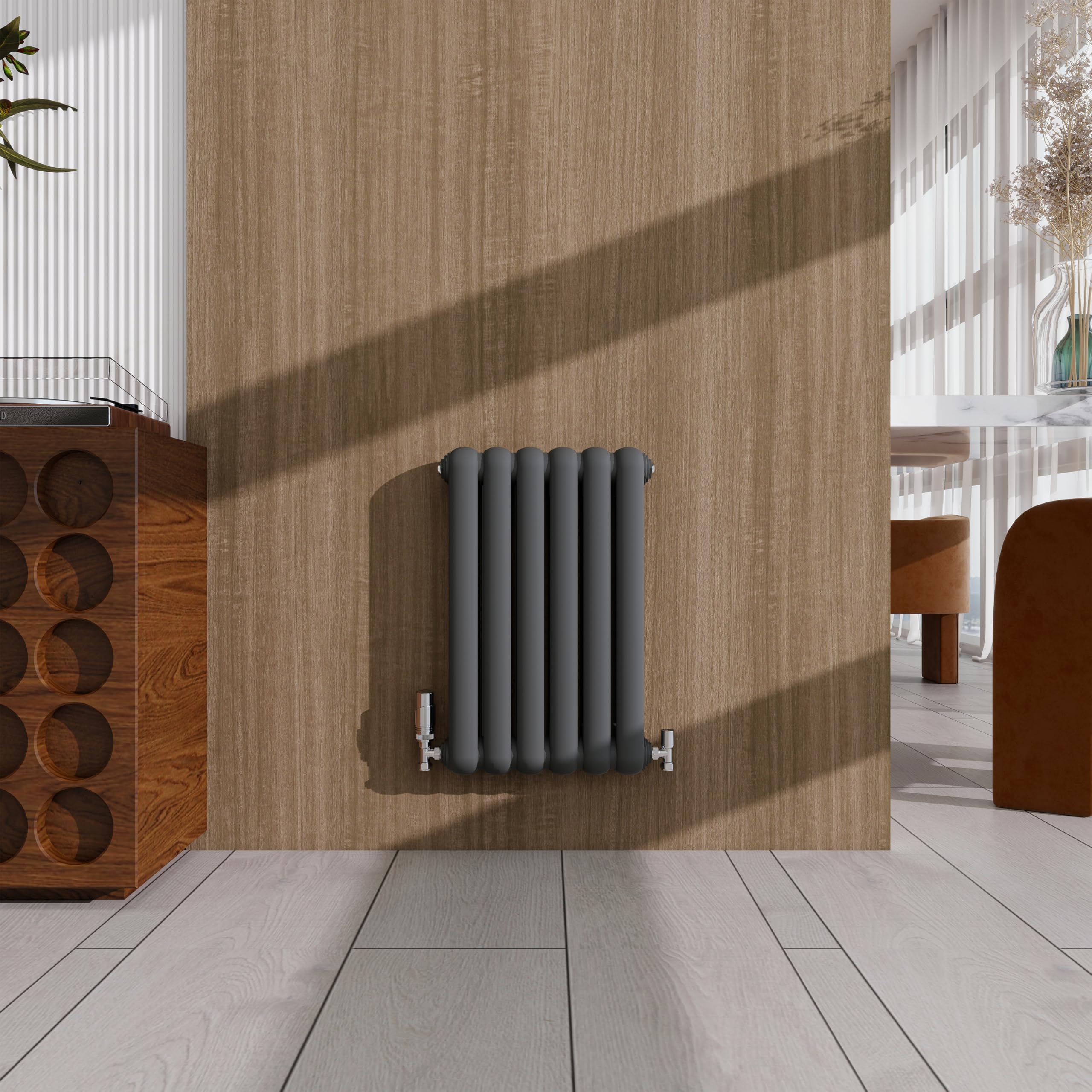 Acezanble Horizontal Designer Radiator 2 Column 600x384mm - Anthracite