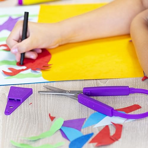 Miniatura 4 de Ashton and Wright - Tijeras de apertura automática con protector protector - Morado - Ambidiestro - Paquete de 2