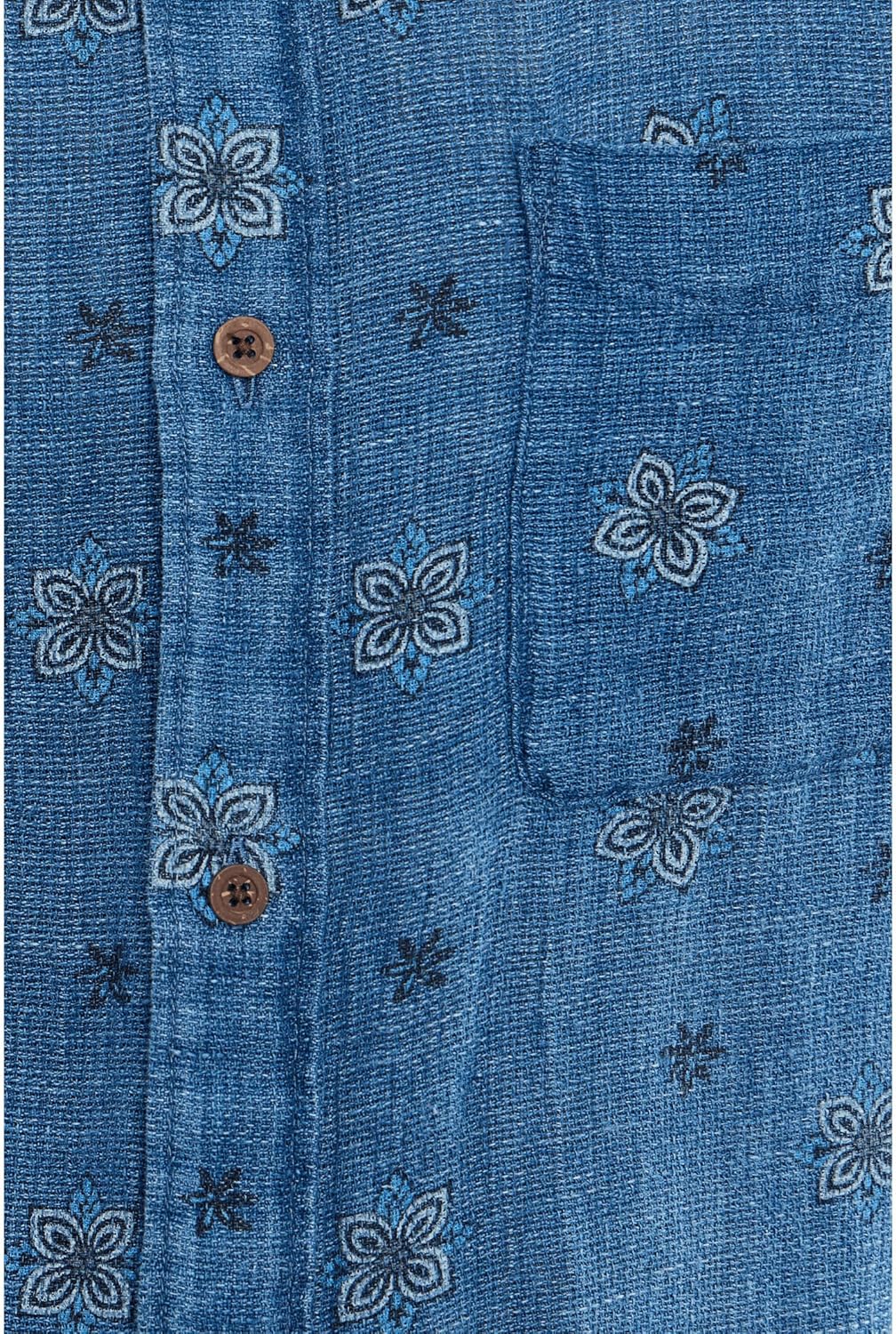 Faherty Men's Palma Basketweave Linen Shirt