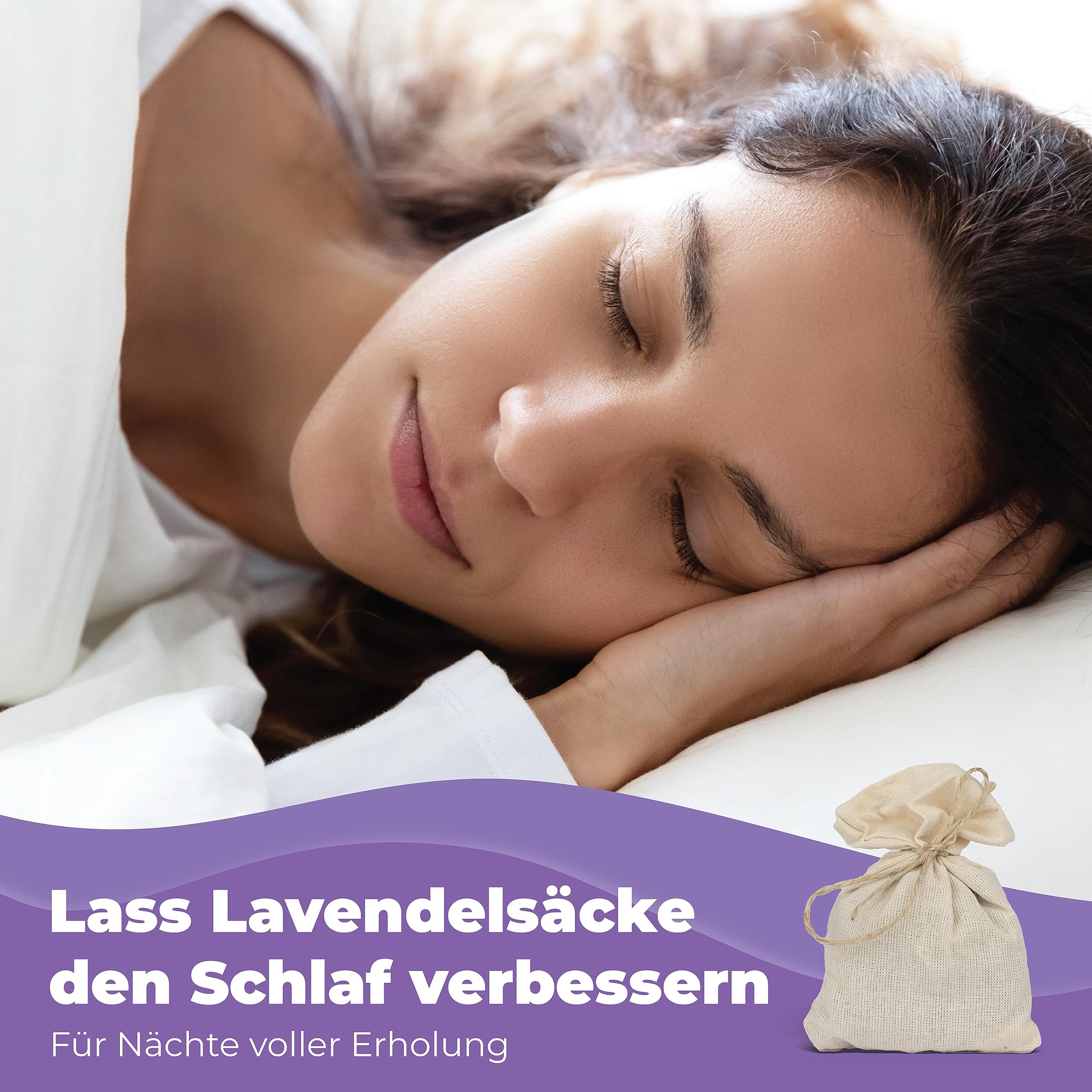 12 Lavendelsäckchen aus Baumwolle, 120g Lavendelblüten, Effektiver Mottenschutz für Kleiderschränke mit lang anhaltender Frische und Staubschutz