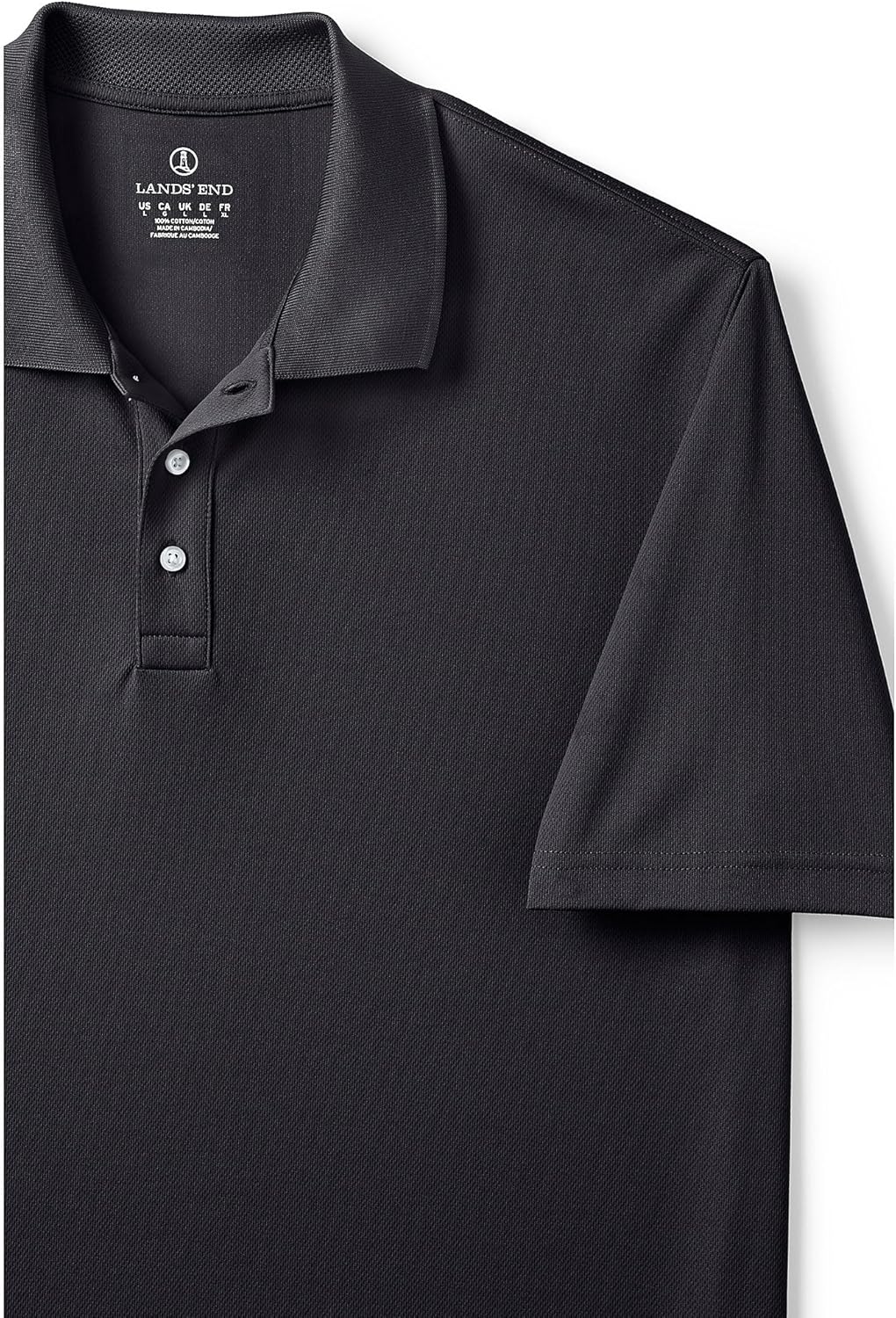 Lands' End Essentials Men's Short Sleeve Polyester Polo Shirt - Easy Care Breathable Classic Fit - Image 4