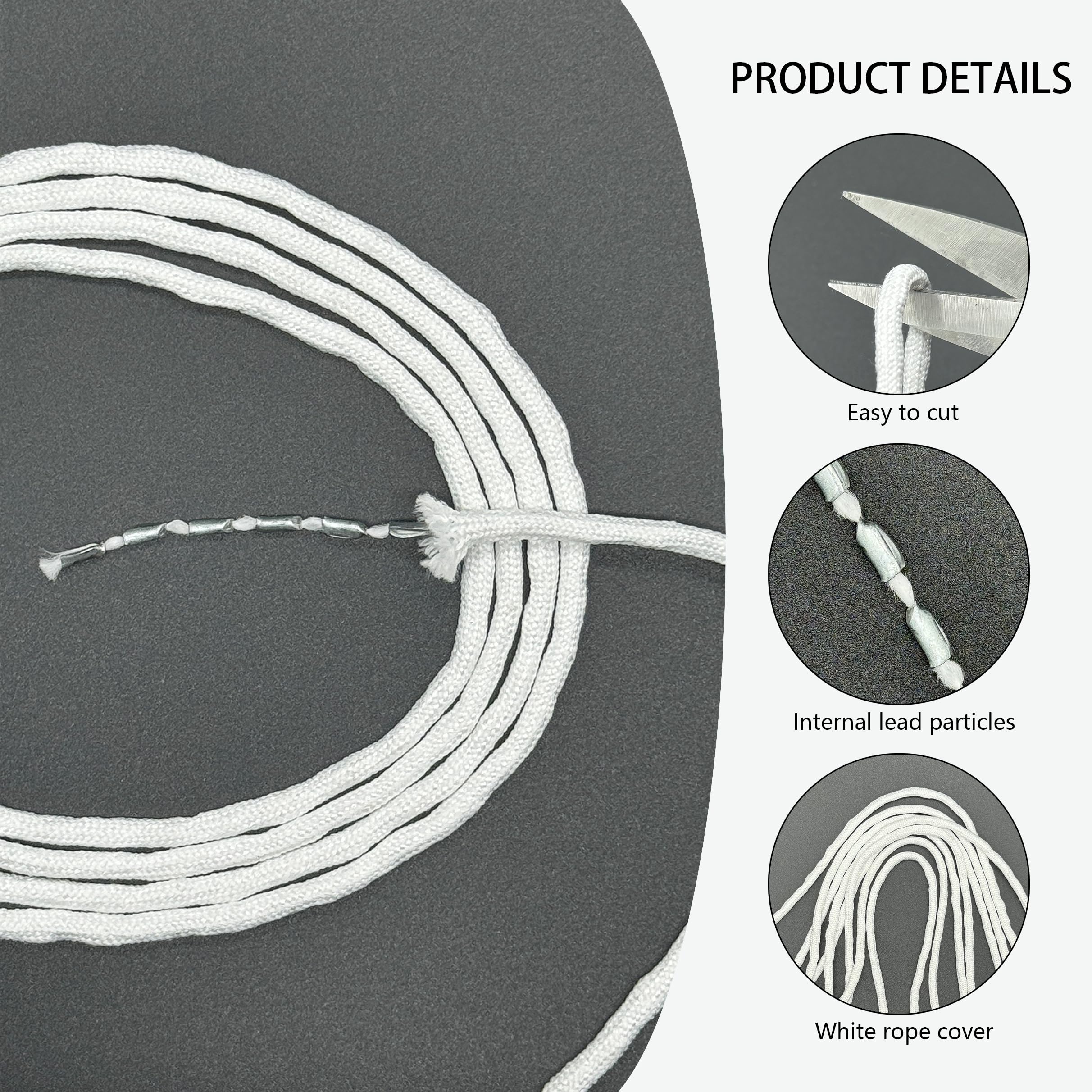 Fil De Plomb Pour Rideaux Yimomoyi 10M - Poids 50g/m - Tresse De Plomb Pour Mieux Tomber Et Stabiliser Rideaux