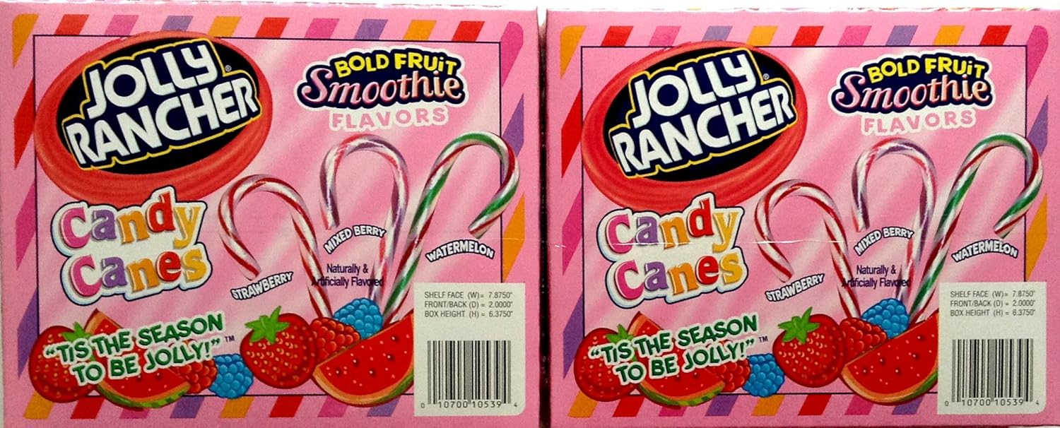 Buy Jolly Rancher Candy Canes in Bold Fruit Smoothie Flavors, 6.3Ounce