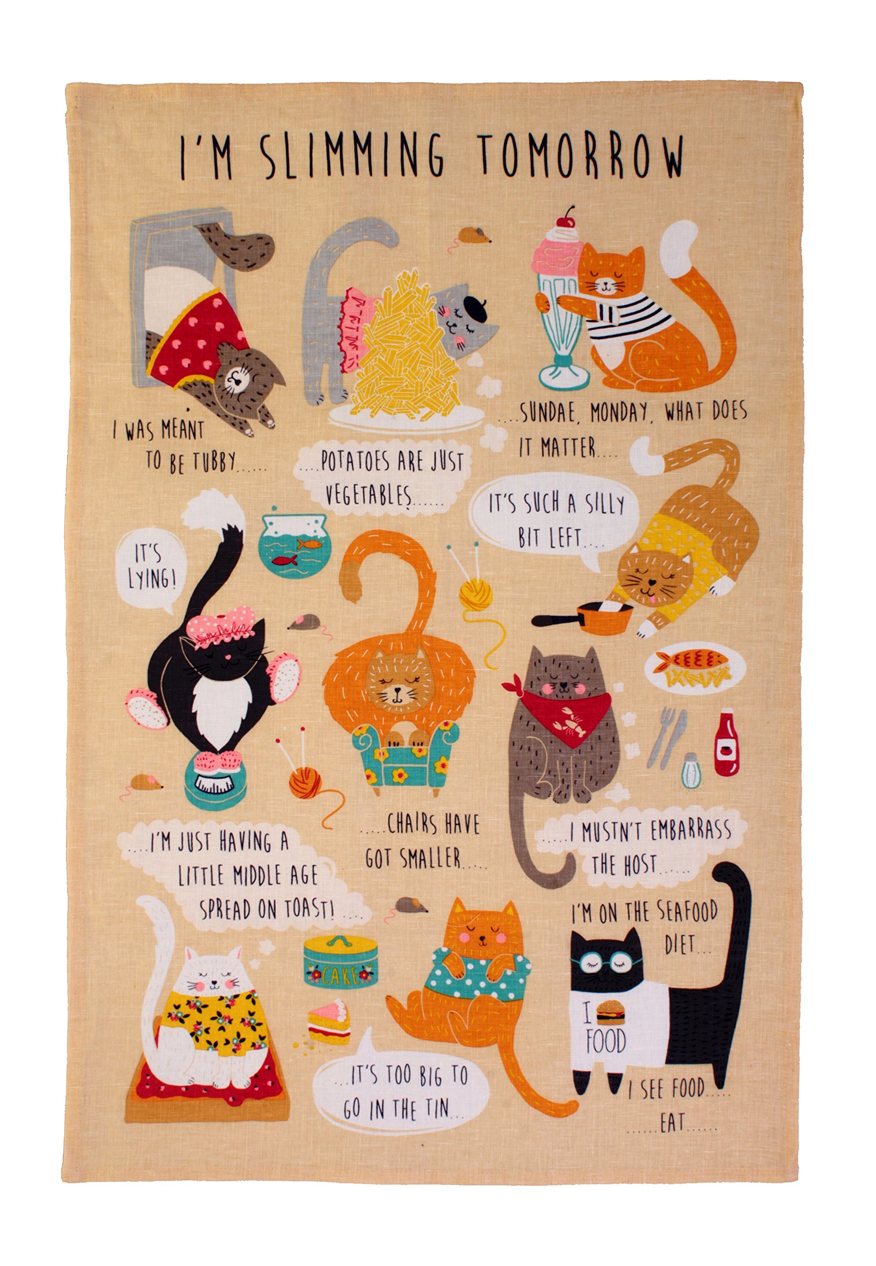 Ulster Weavers I'm Slimming Tomorrow Linen Tea Towel
