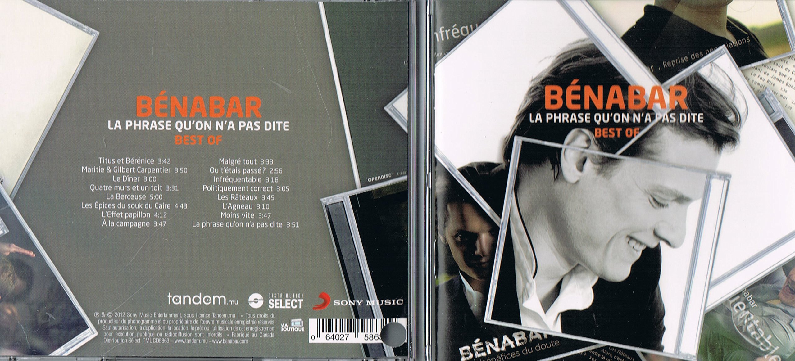 La Phrase Qu'On N'A Pas Dite: Best O F Benabar [Audio CD] Benabar