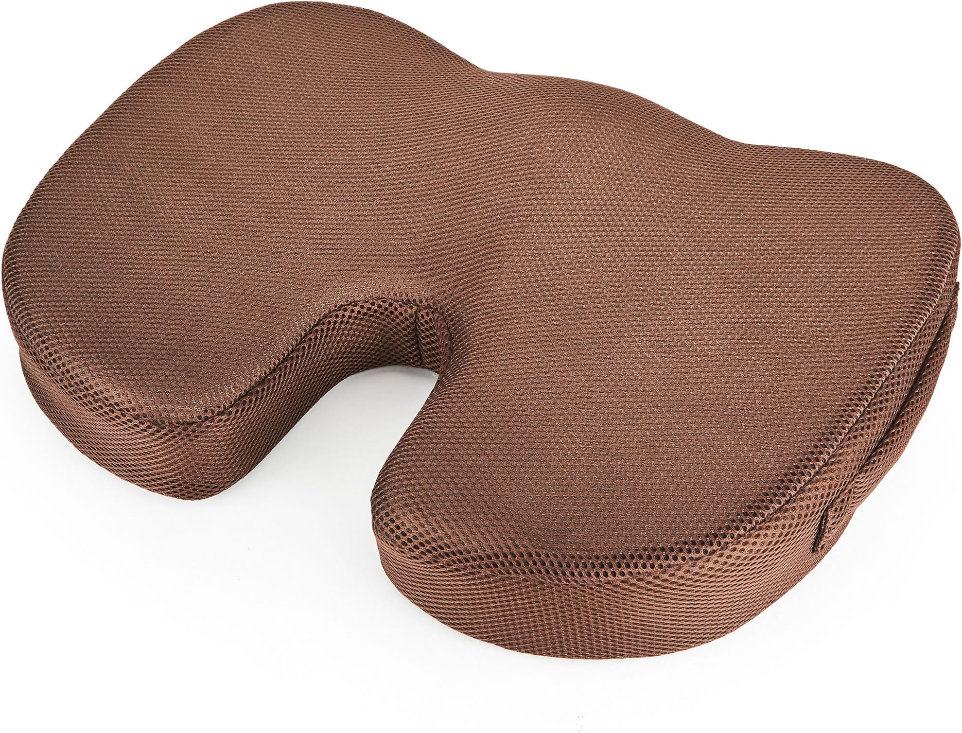 Womby ะกoccyx Memory Foam ะกhair Seat ะกushion (U-Type) Coccyx Orthopedic Pillow for Office Chair, Car, Plane โ Best Design to Relieve Back, Sciatica and Tailbone Pain โ Non-Slip, Washable Cover
