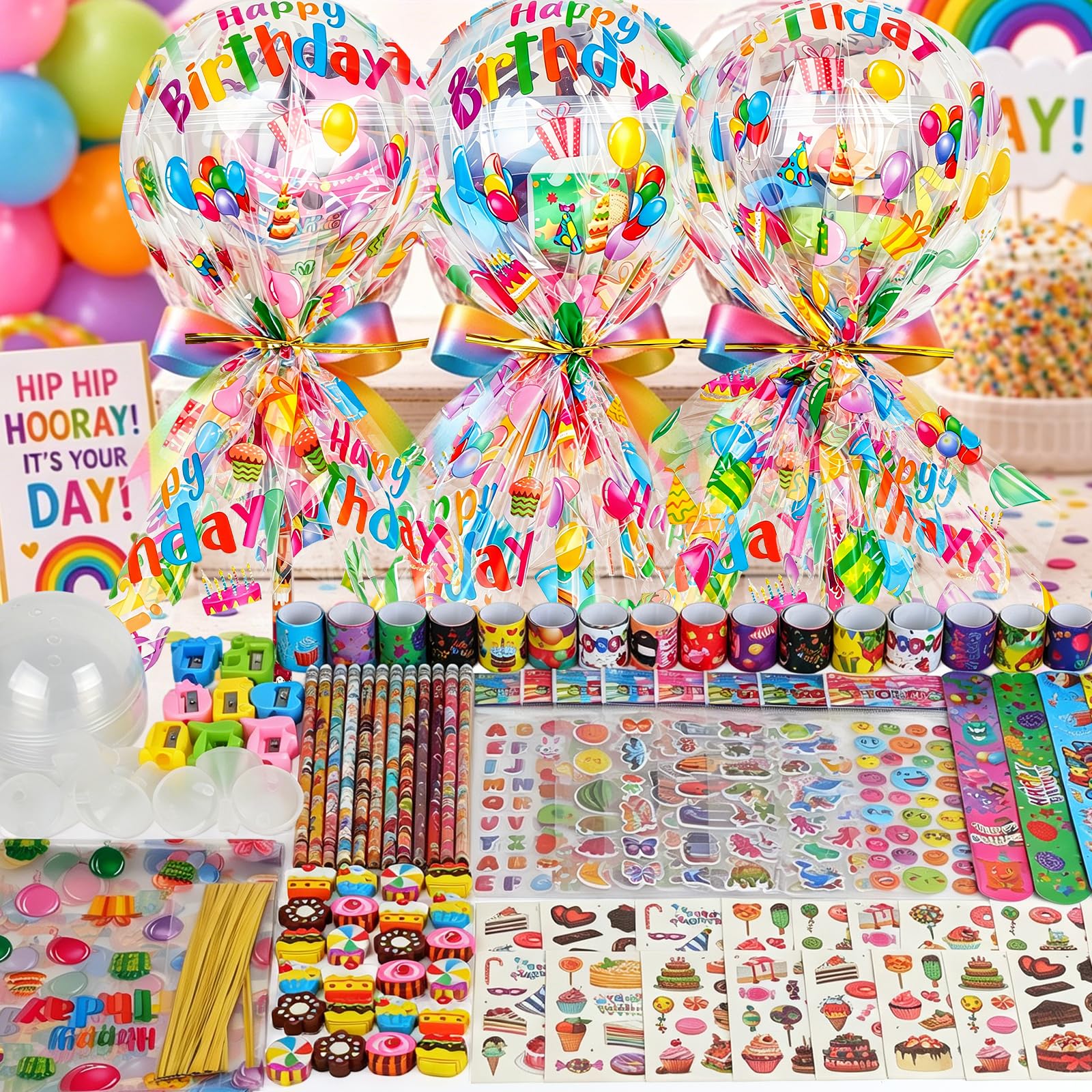 Regali di compleanno in classe, confezione da 24 pezzi, cancelleria gigante