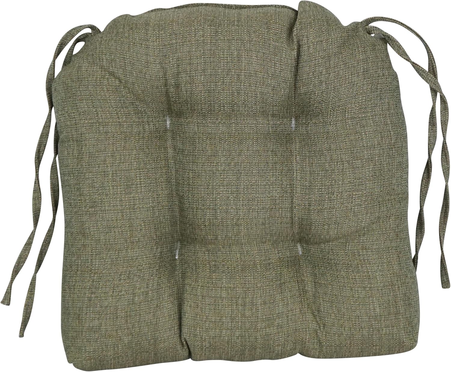 Blazing Needles 16-inch Rounded Back Tufted Olefin Outdoor Chair Cushion, 16 x 16, Seravo Garden 2 Count