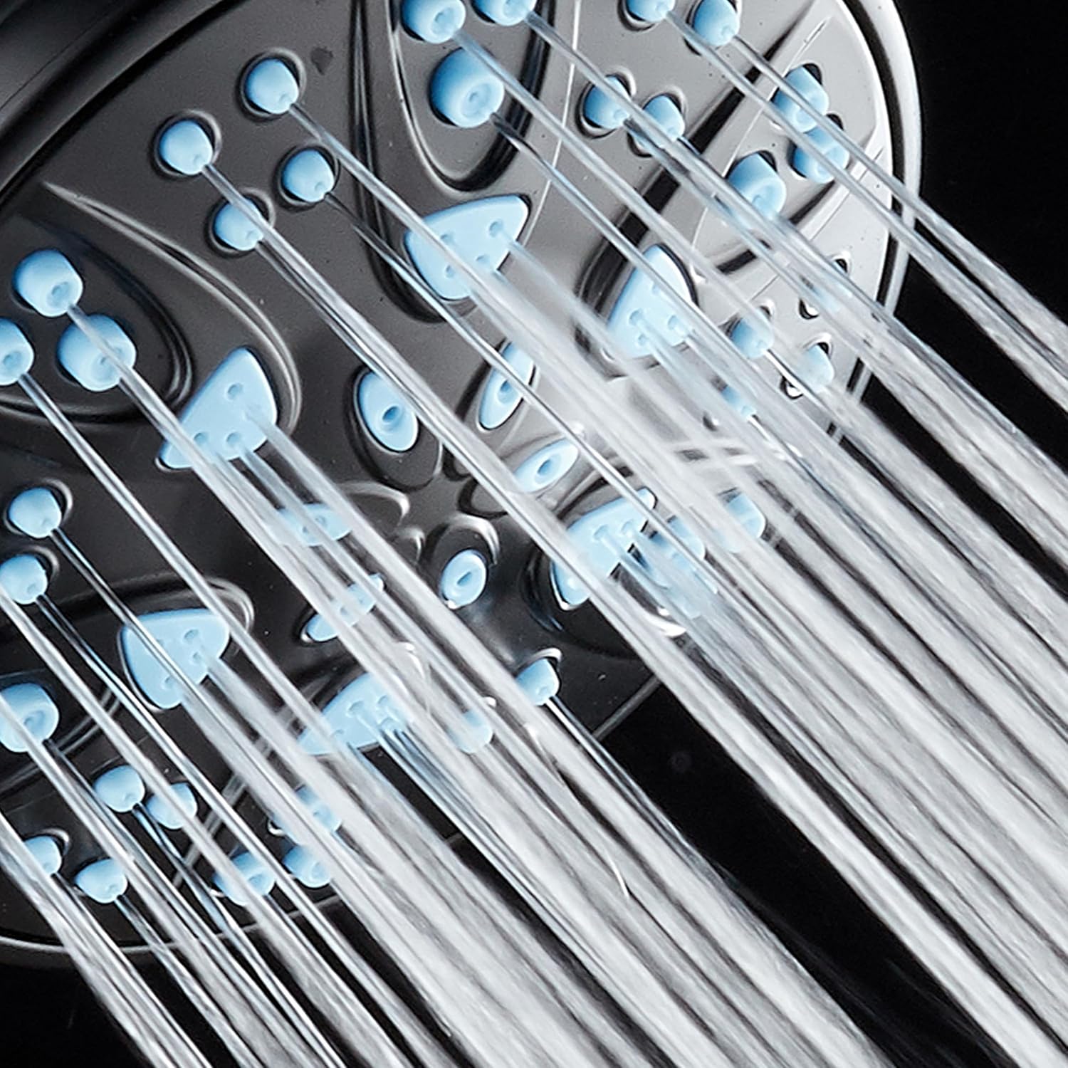 AquaDance Antimicrobial/Anti-Clog High-Pressure 6-Setting Hand with with Microban Nozzle Protection from Growth of Mold, Mildew & Bacteria for Stronger Shower! Aqua Blue Jets