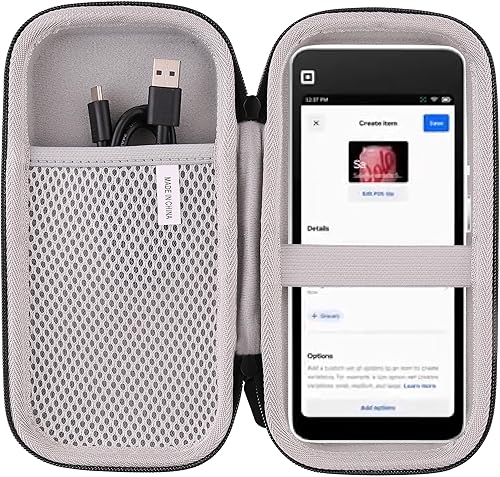 Miniatura 9 de WAIYUCN Estuche de transporte duro compatible con Square Handheld - Estuche portátil para máquina de tarjetas de crédito POS (negro)