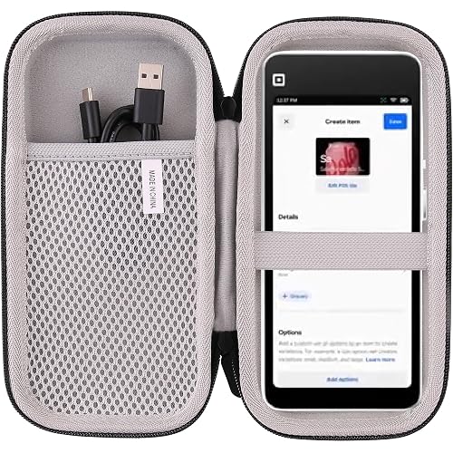 WAIYUCN Hard Carrying Case Compatible with Square Handheld - Portable POS Credit Card Machine Case (Gray)